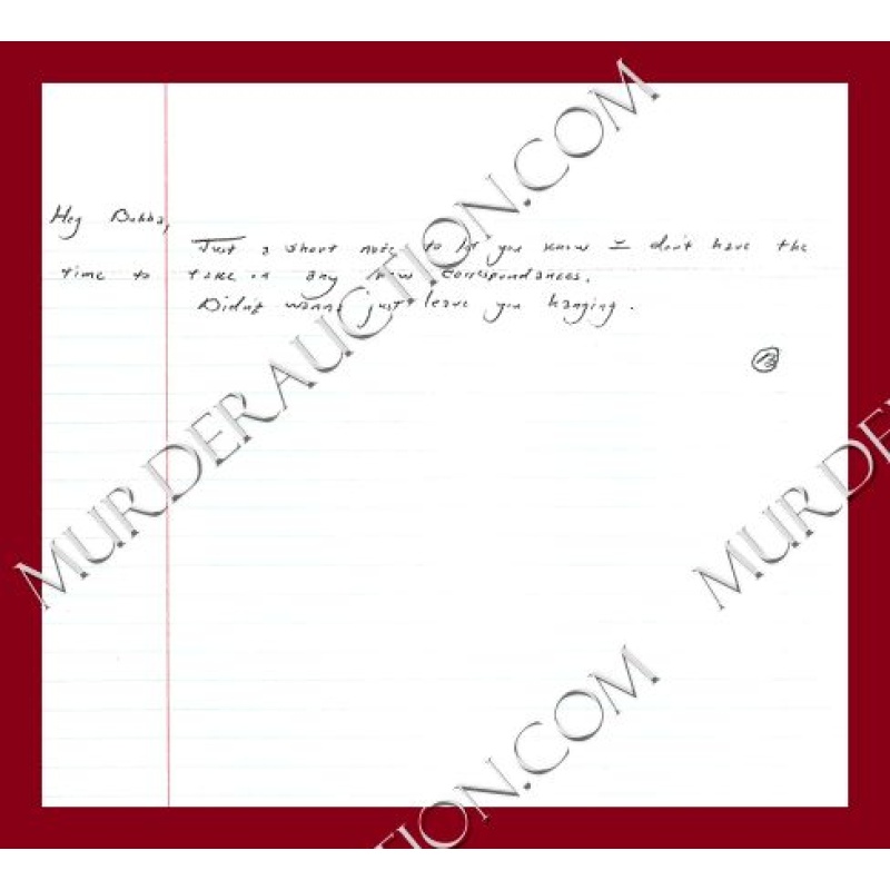 Robert Long letter/envelope 8/24/2011 EXECUTED