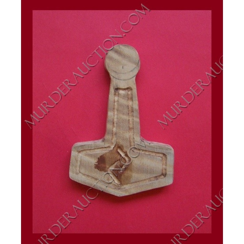 Carl Abuhl hand carved Thor's Hammer pendant (oak)