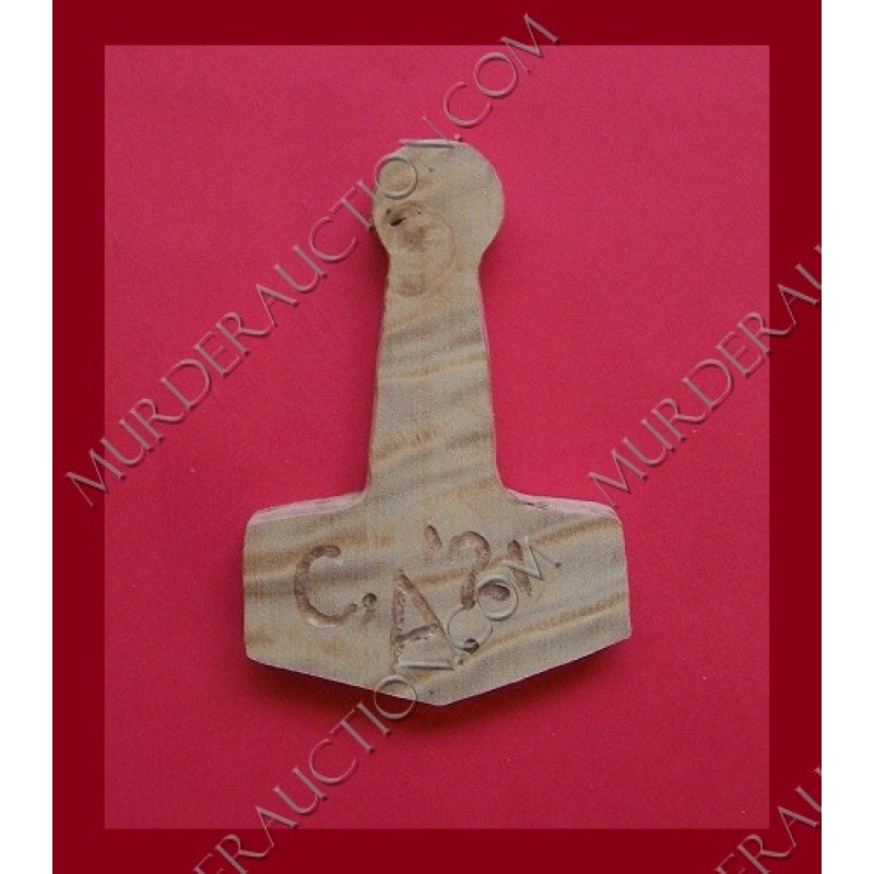 Carl Abuhl hand carved Thor's Hammer pendant (oak)