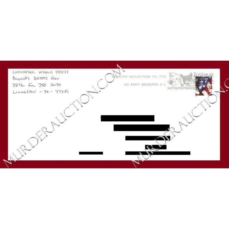 Christopher Wilkins letter/envelope 5/10/2010 EXECUTED