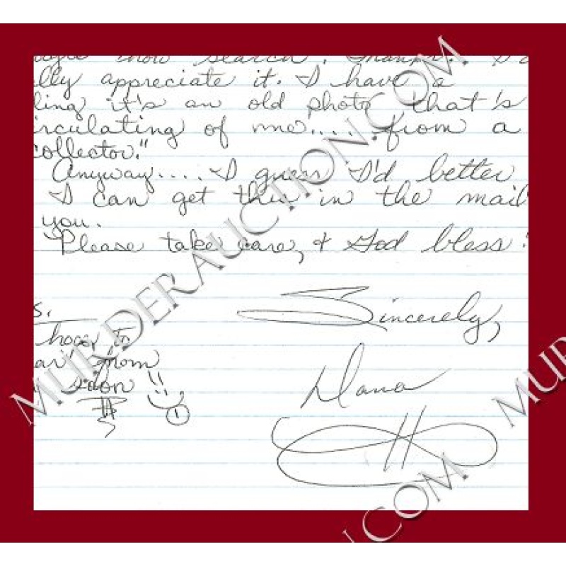 Dana Lynn Cooper letter/envelope 2/20/2011 PAROLED