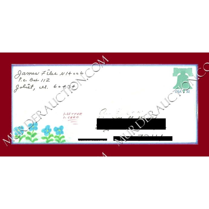 James Files letter/envelope with card 12/23/1996 PAROLED