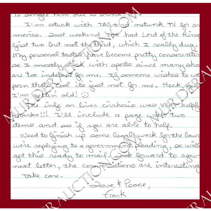 Frank Atwood letter/envelope 4/18/2006 EXECUTED