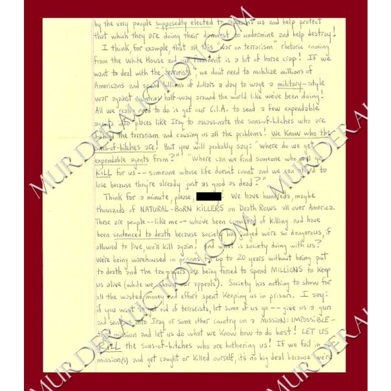 Frank Spisak letter/envelope 7/9/2002 EXECUTED