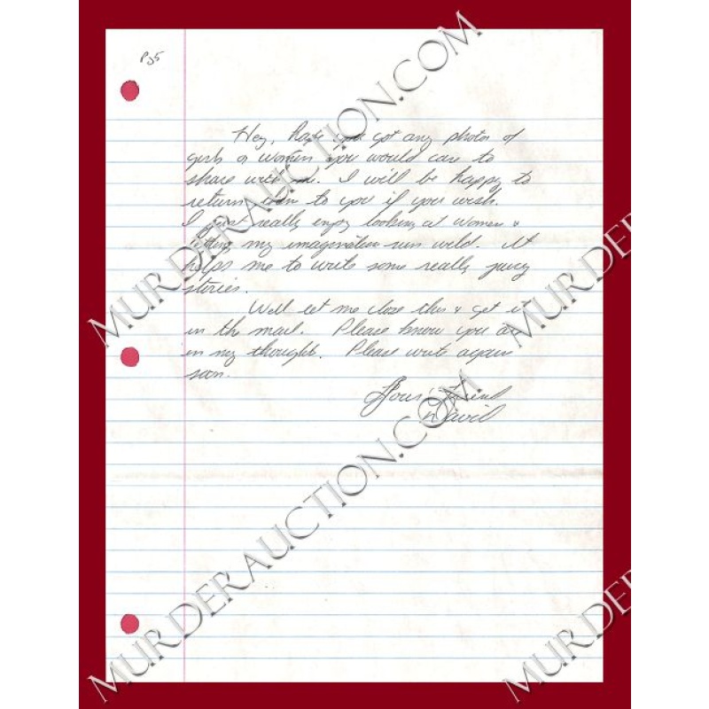 David Gore letter/envelope 7/19/1997 EXECUTED