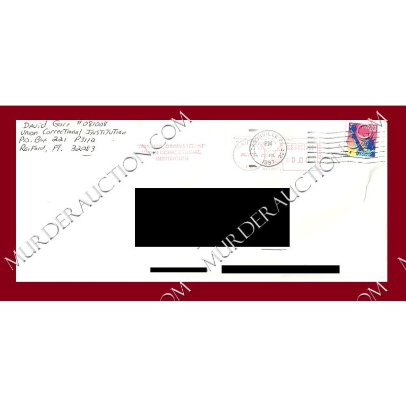 David Gore letter/envelope 7/19/1997 EXECUTED