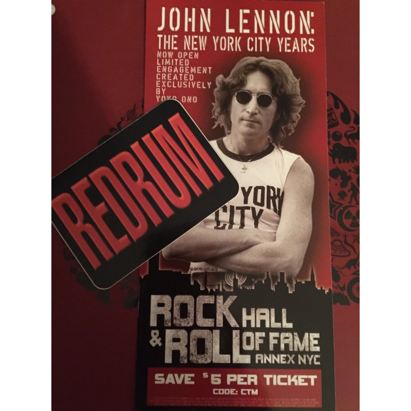 John Lennon the New York City years cardboard flyer from 2008-2009John Lennon the New York City years cardboard flyer from 2008-2009