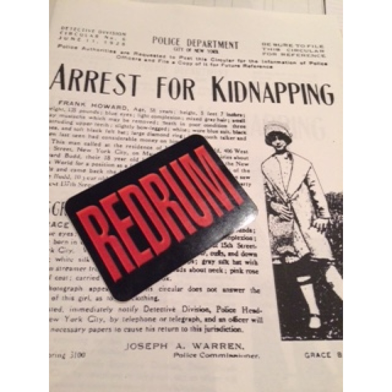 Grace Budd Arrest for kidnapping poster - New York Police Department 1928