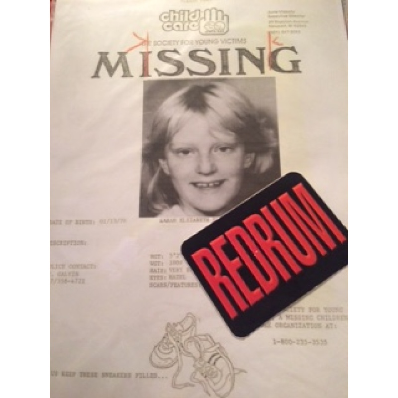 Sarah Elizabeth Pryor 8.5 x 11 missing poster from 1985