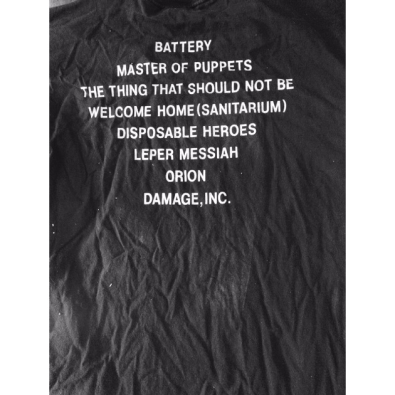 XL Metallica owned shirt he was the lead inspector in the Henry Lee Lucas’s case