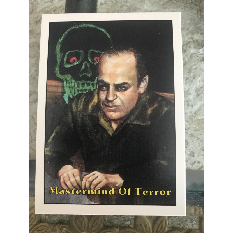 Mastermind of Terror Terrorist Attack no.6 card from piedmont Candy Co. 1987