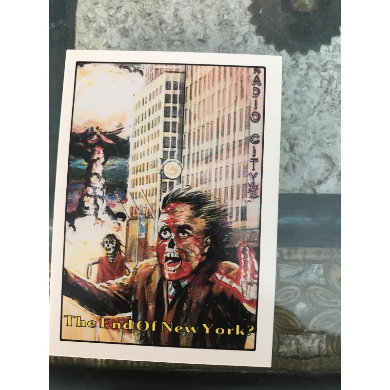 End of New York Terrorist Attack card no. 29 from piedmont Candy 1987