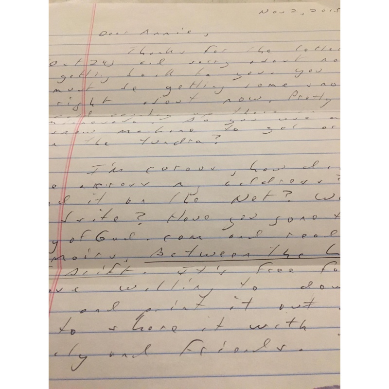 Eric rudolph Prison letter