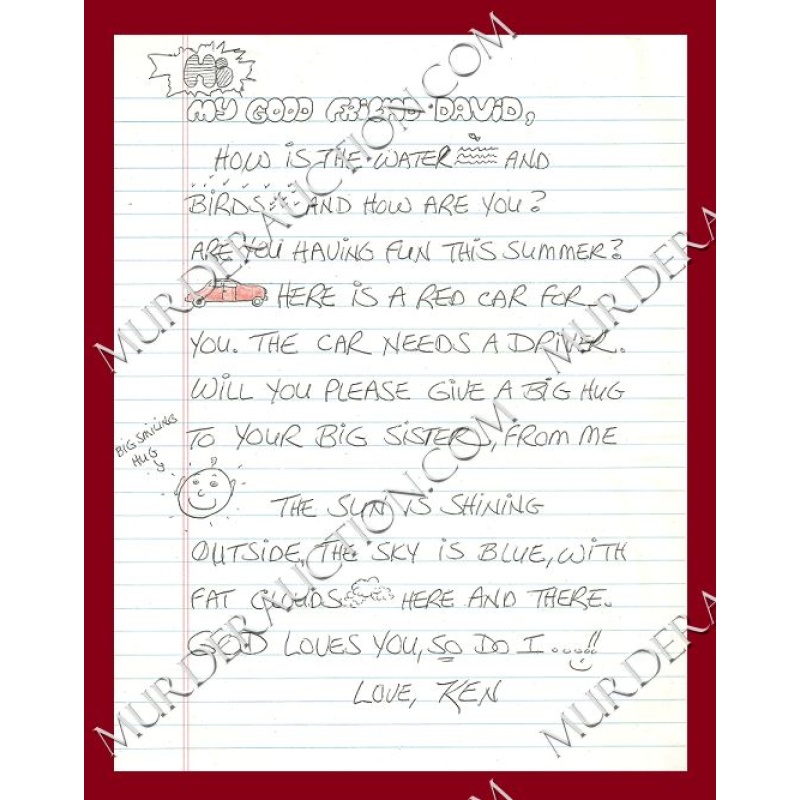 Kenneth Bianchi letter/envelope 3/14/2012