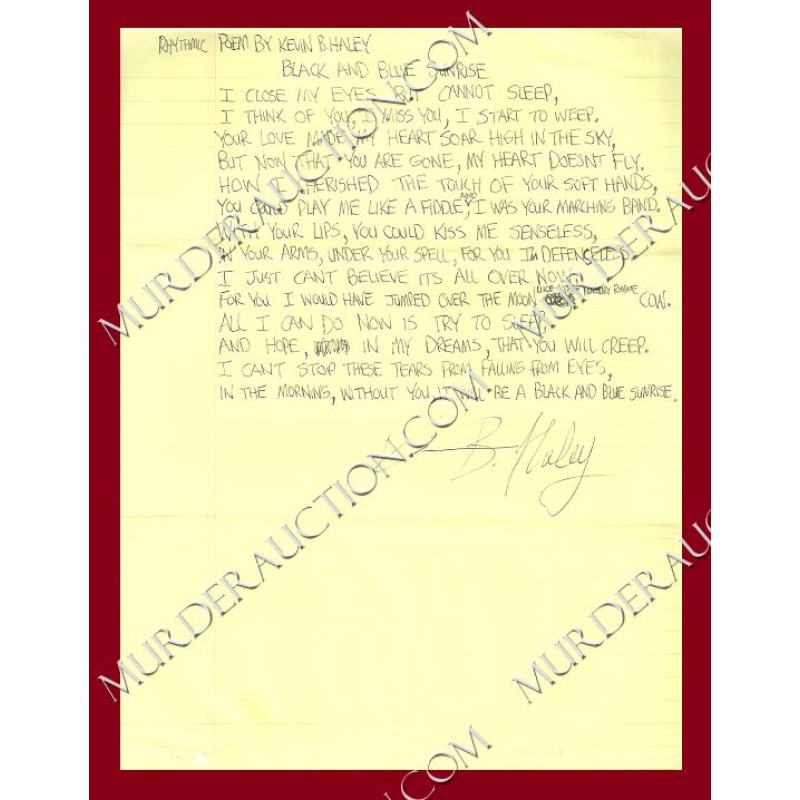 Kevin Haley letter/envelope 1/9/1998