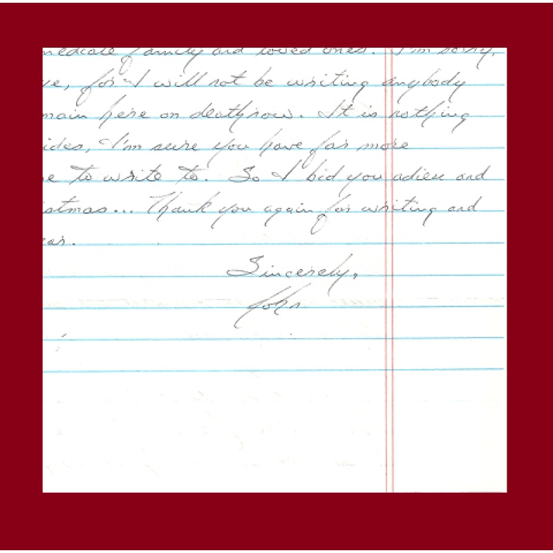 John King letter/envelope 11/23/2008 EXECUTED