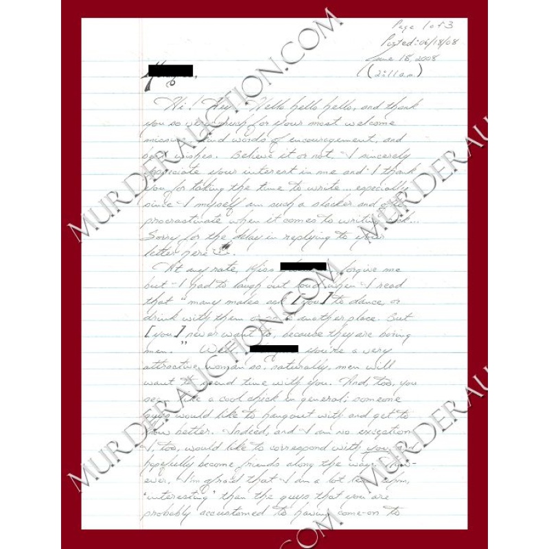 John King letter/envelope 6/18/2008 EXECUTED