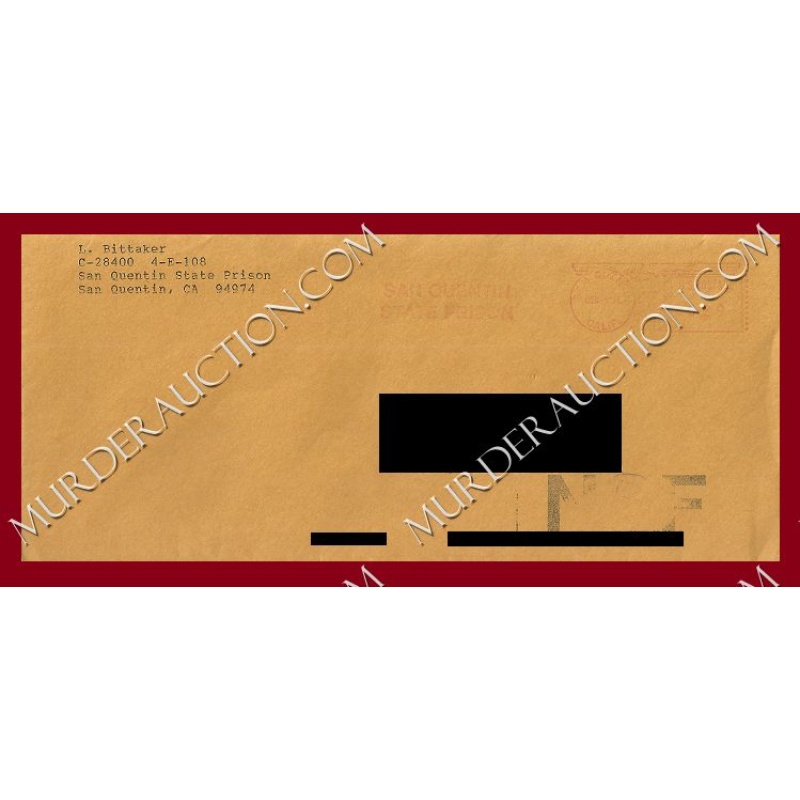 Lawrence Bittaker envelope 12/5/1994 DECEASED