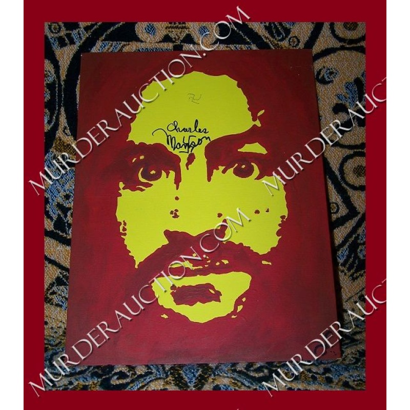 Charles Manson painting 9"×12" DECEASED