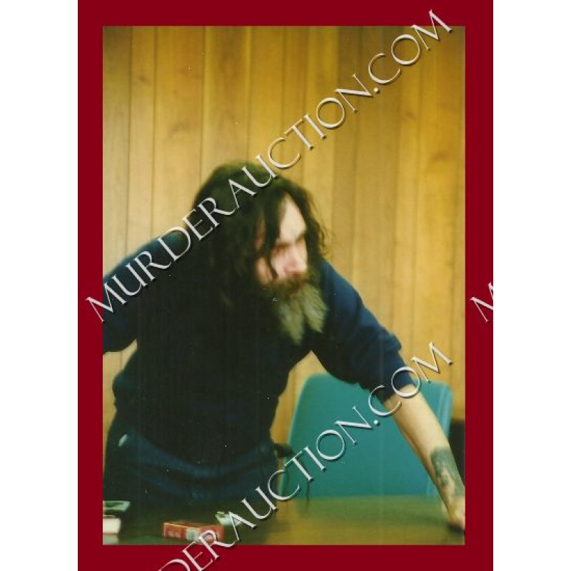 Charles Manson photograph 3.5"×5" DECEASED