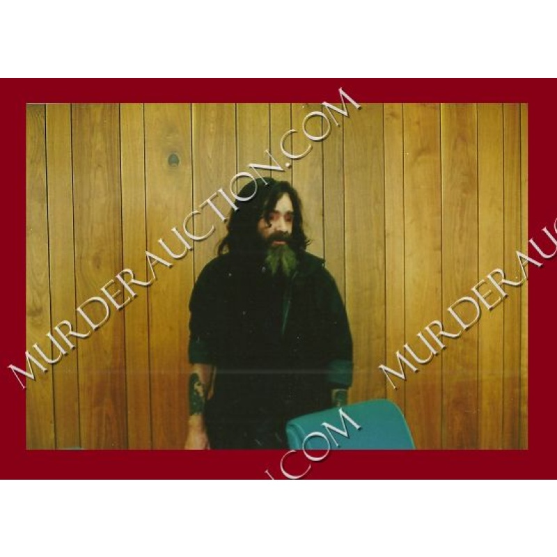 Charles Manson photograph 3.5"×5" DECEASED