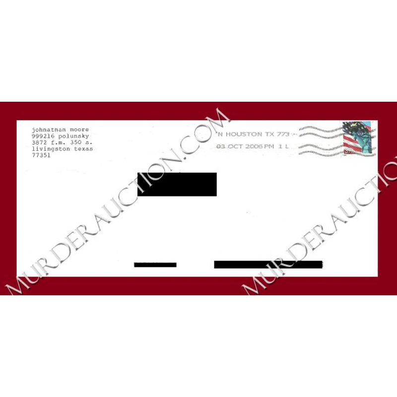 Johnathan Moore letter/envelope 10/2/2006 EXECUTED