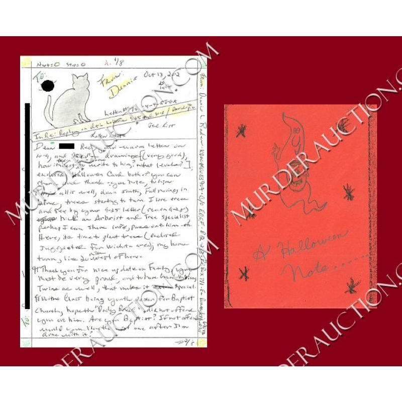 Dennis Rader letter/envelope with card/artwork 10/14/2012