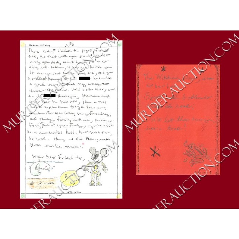 Dennis Rader letter/envelope with card/artwork 10/14/2012