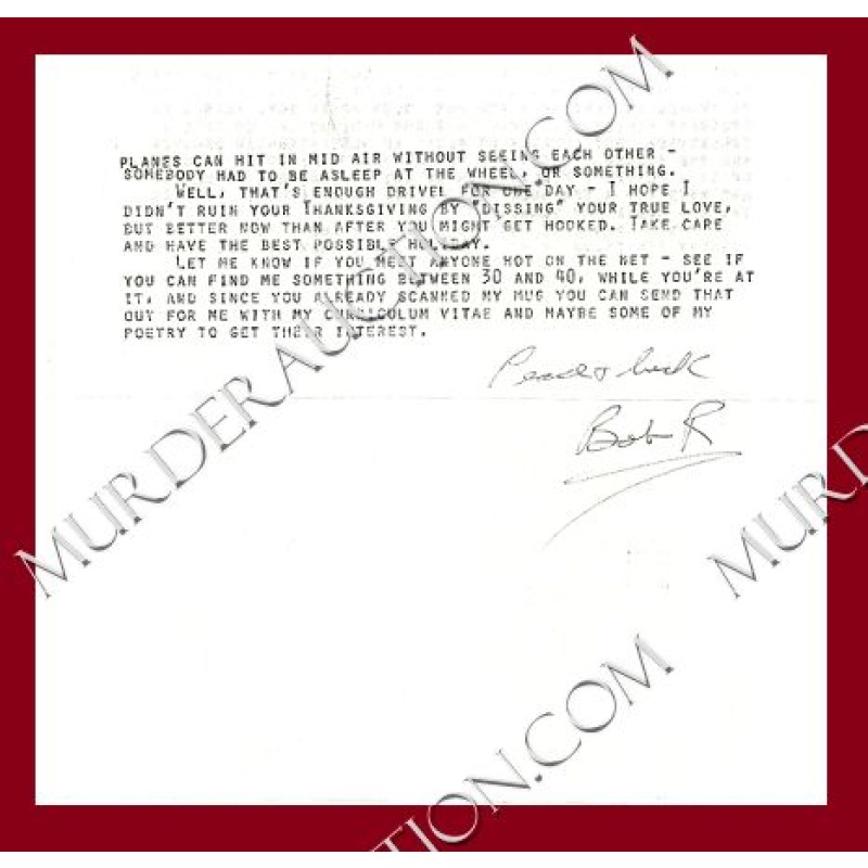 Robert Reldan letter/envelope 12/12/1996