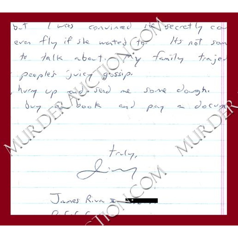 James Riva letter/envelope 4/14/2007