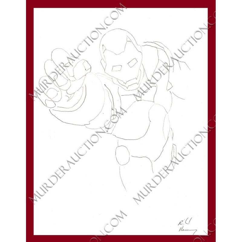 Richard Ramirez Iron Man drawing 8.5"×11" DECEASED