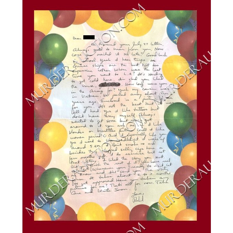 Richard Ramirez letter/envelope DECEASED