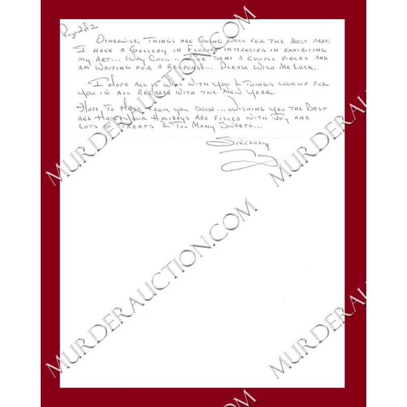 Anthony Shore letter/envelope 12/18/2005 EXECUTED