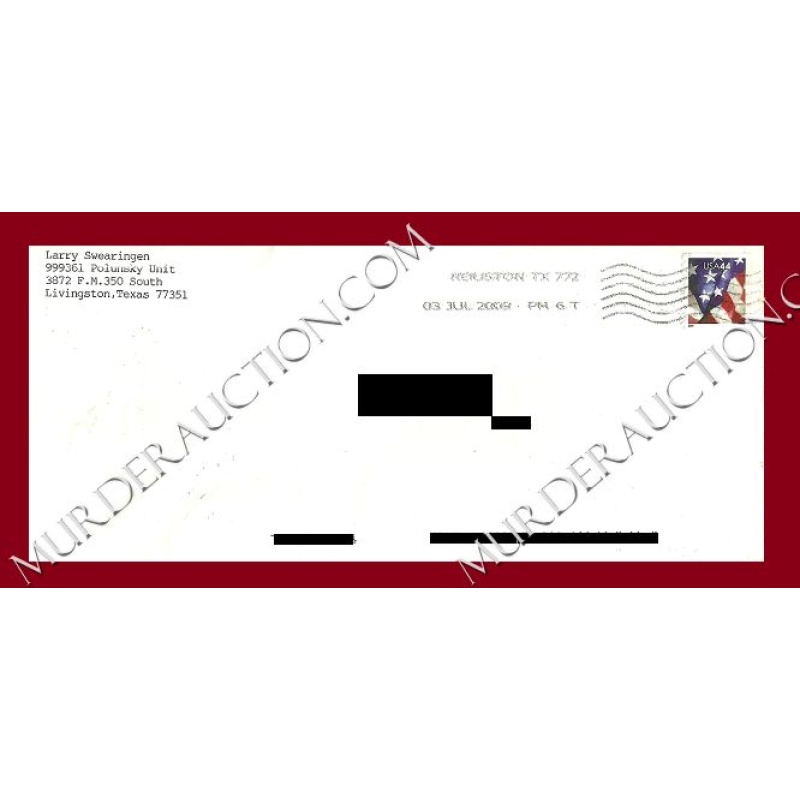 Larry Swearingen letter/envelope 7/2/2009 EXECUTED