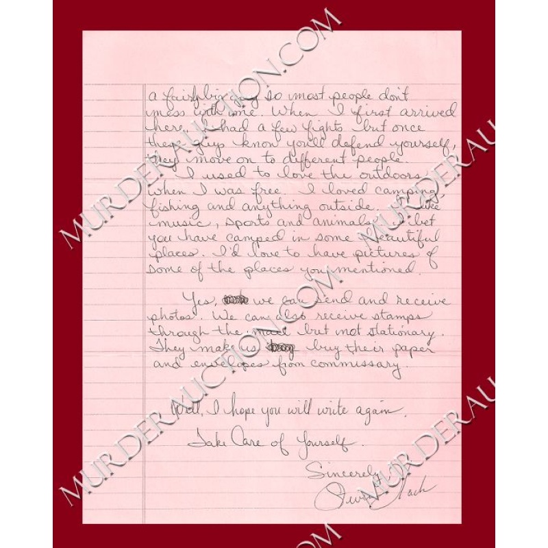 Steven Thacker letter/envelope 4/18/2007 EXECUTED