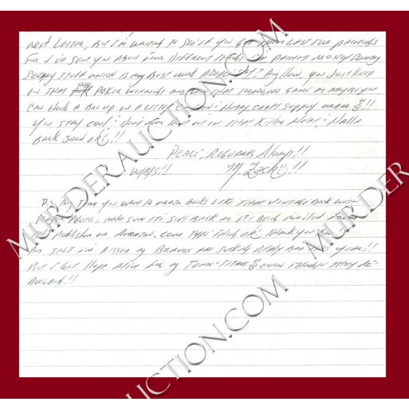 Michael Zack letter/envelope 8/3/2006 EXECUTED